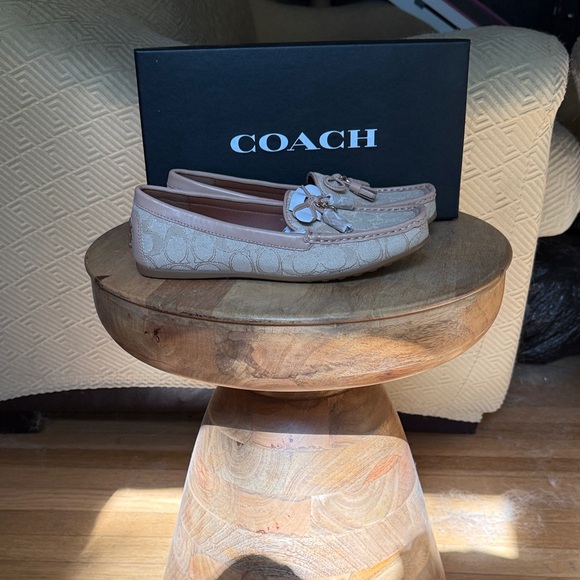 Coach Tan Patterned Loafers - Picture 2 of 5